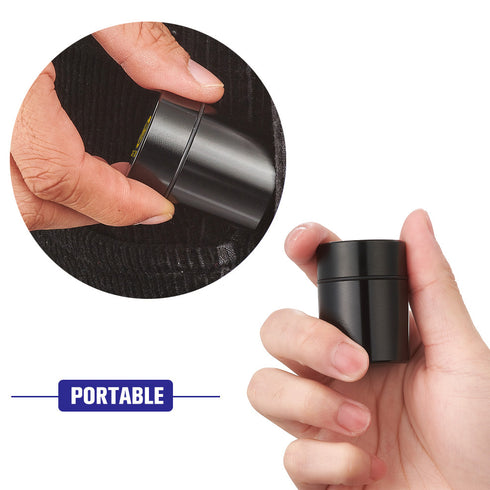 Gordon Smell Proof Airtight Aircraft Aluminum Storage Cigarette Jar, Black Stash Jars, 34 mm Size Smell Proof Container